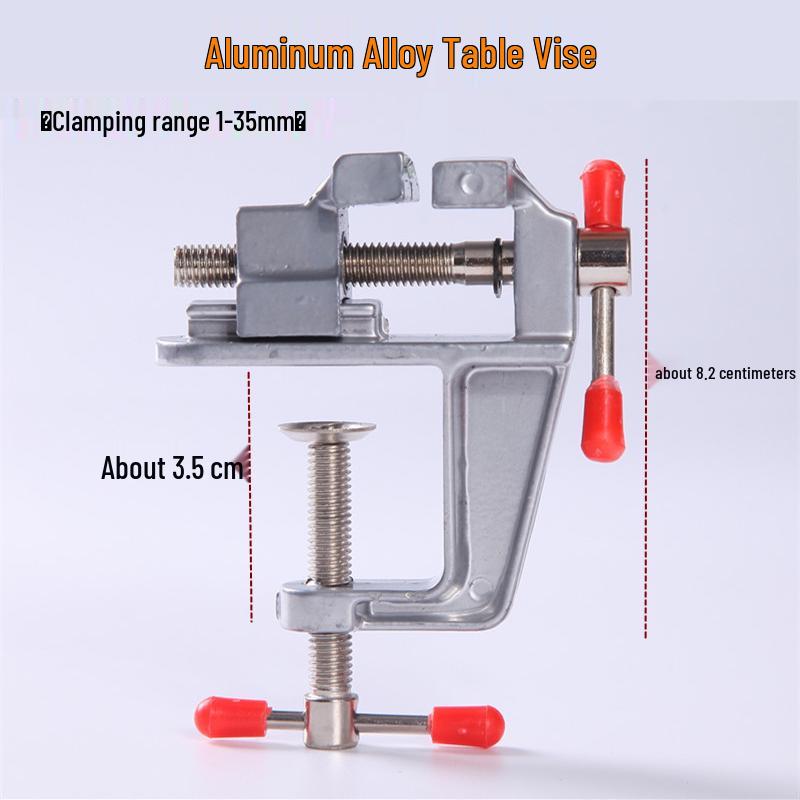 Wenwan Mini Table Vise with Walnut Base for Pearl Beads Drilling and Fixing
