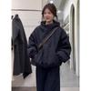 Kurze Gepolsterte Kapuzenjacke mit Baumwollwattierung für Damen Herbst und Winter Neuer Kleiner Baumwollmantel Baumwollwattierte Jacke