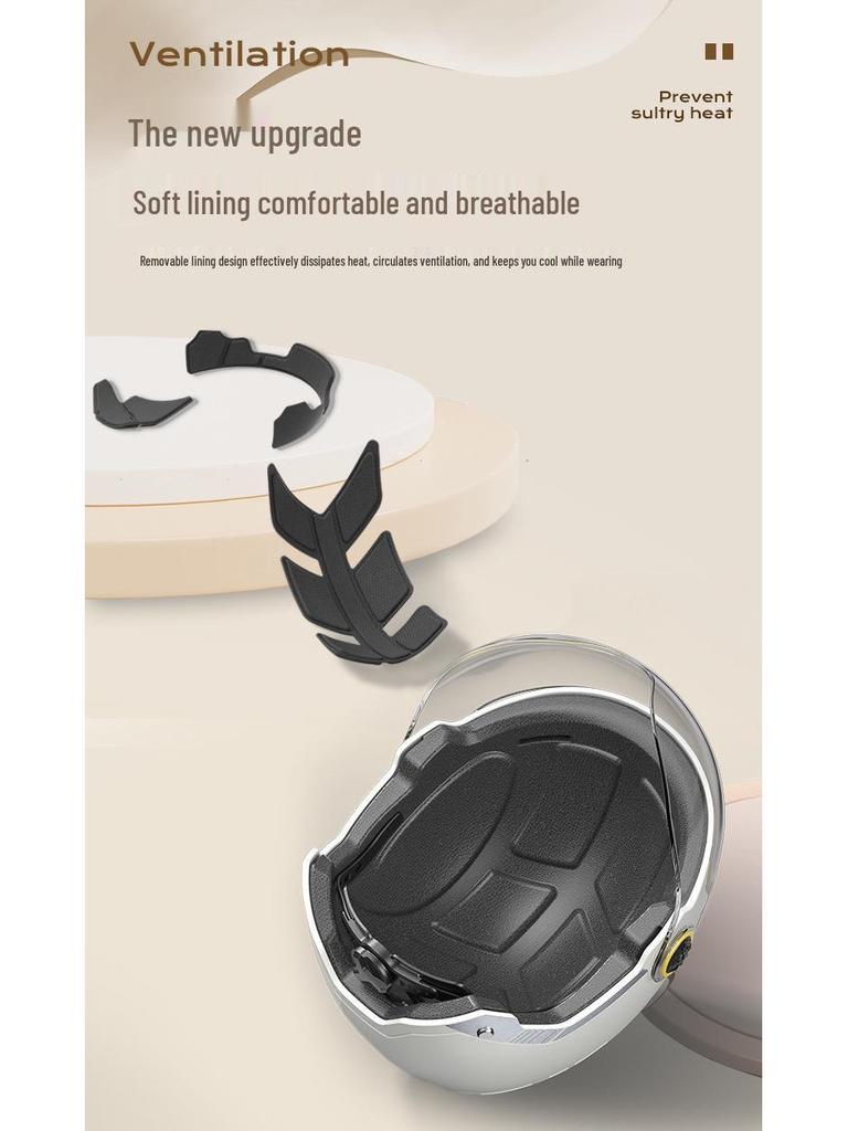 Certified Unisex Electric Motorcycle Half Helmet - Summer Sun Protection & All-Season Safety