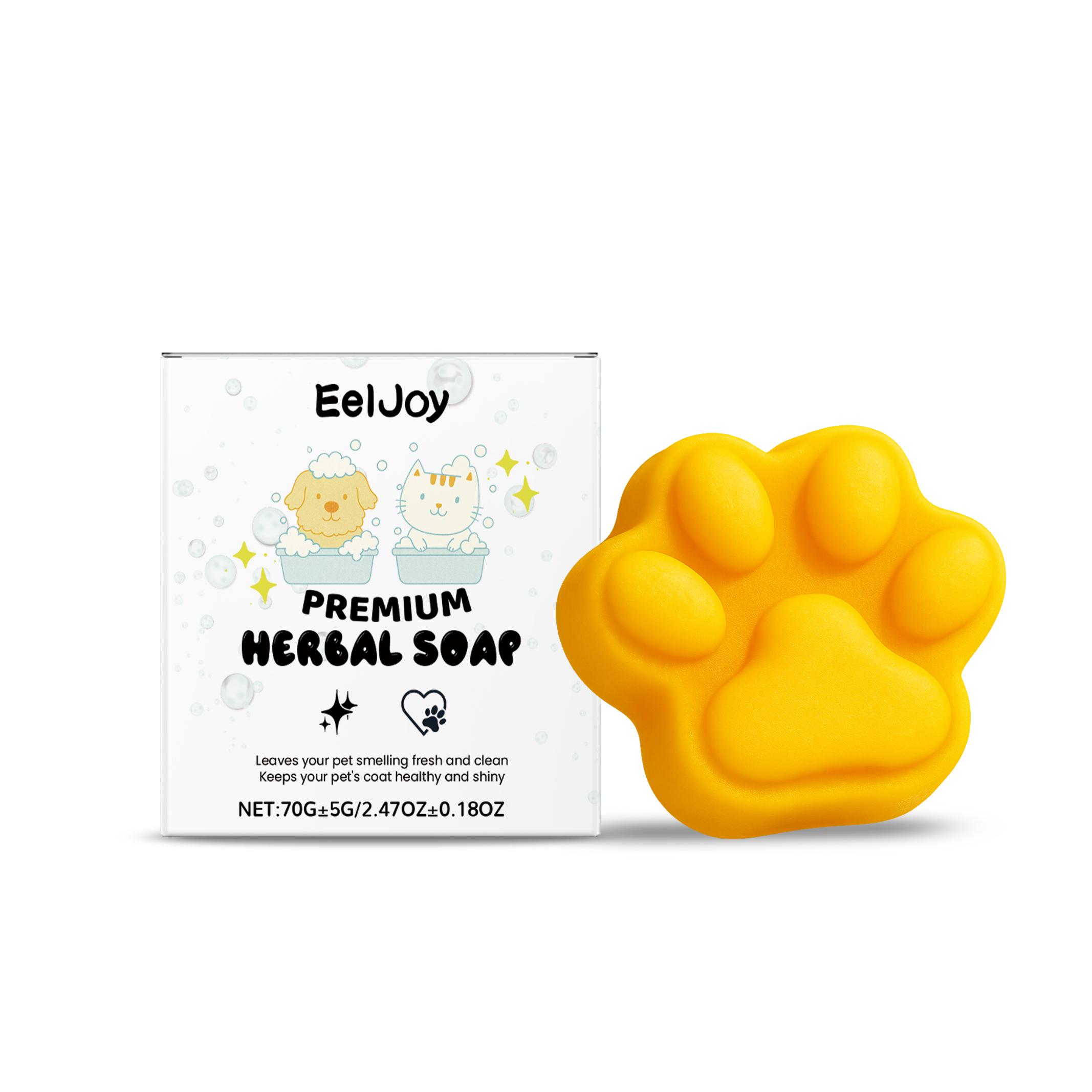 

EelJoy Pet Soap 70g±5g Plant-based ingredients, gentle cleaning, deodorizing and refreshing soap for cats and dogs.