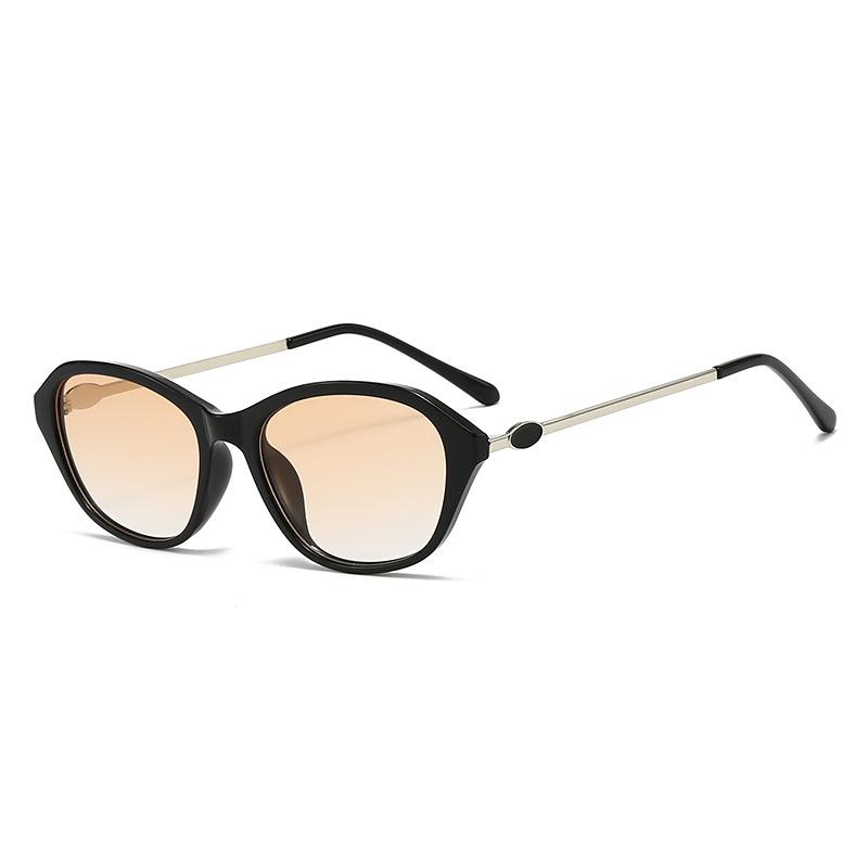 Vintage Oval Sunglasses for Women Men Elliptic Sun Glasses Female Round Eyewear for Male Female Cat Eye Eyeglasses