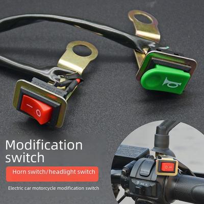 Electric Motorcycle Headlight & Spotlight Switch with Horn & Mirror Controls