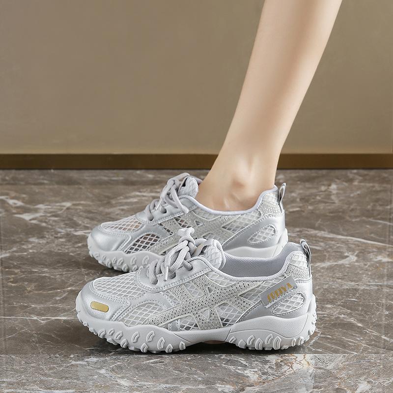 Women'S Shoes Summer Mesh Breathable Thin Mesh Shoes Running Lightweight Sports Shoes Lightweight Soft Sole German Training White Shoes