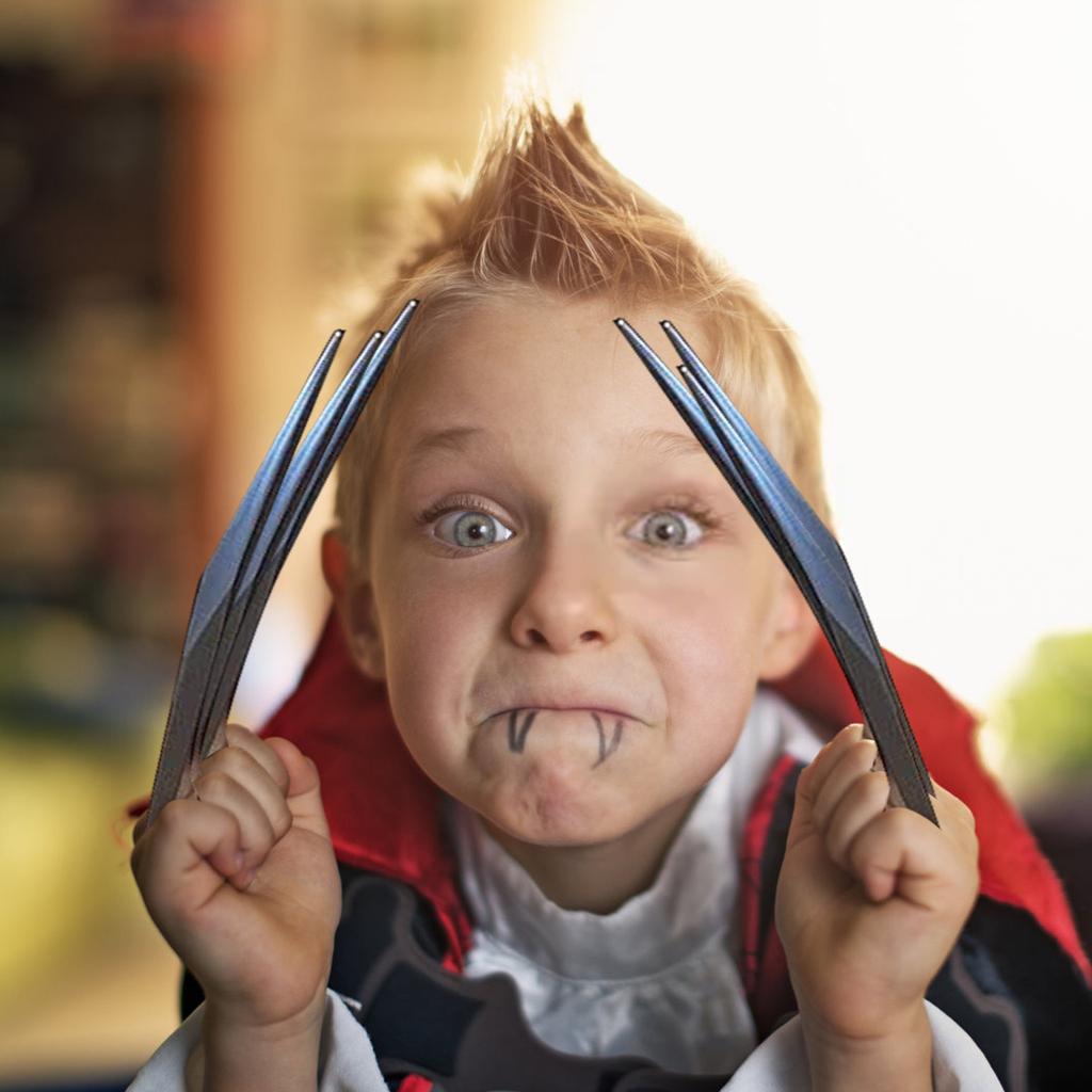 Drápy, Drápy s plastovými držadly pro dospělé, Vlčí Drápy pro Halloween Cosplay Rekvizity Jeden pár