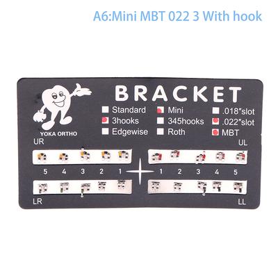 20Pcs Dental Brackets Orthodontic Brace Metal Mini Standard Dentist Bracket Roth Mbt 022 Slot Hooks 345