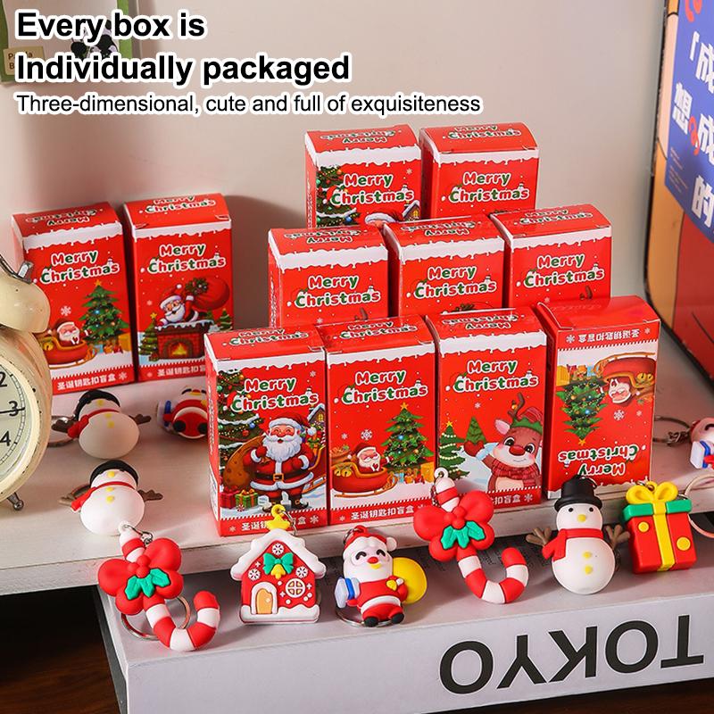 24Pcs Christmas Themed Party Key Ring Gift Pack Surprise Box Suitable As Christmas Gift Party Gift Best For Christmas