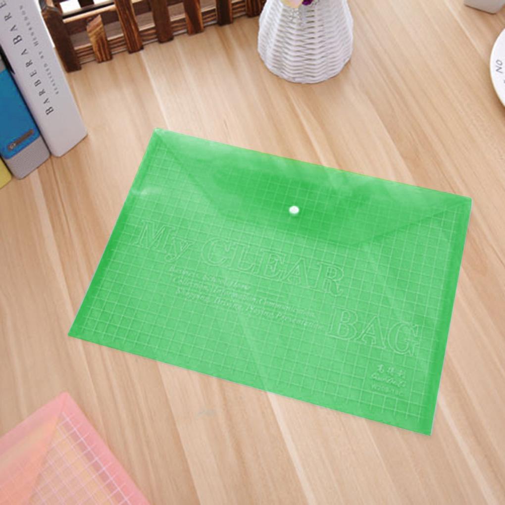 1/5/10 A4 PVC Plastic Document Bag Paper Office Supplies Clear File Folder Bags
