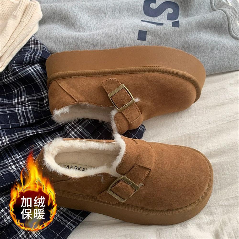 

Snow boots women s winter Birkenstocks women s 2025 new velvet thickened warm non-slip cotton shoes waterproof bread shoes 35