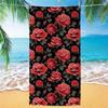 Strandtuch mit Rosenmuster, Digitaldruck Dünn Schnelltrocknend Anti-Sand Mikrofaser Leicht für Schwimmen, Yoga, Reisen, Fitnessstudio, Geschenk