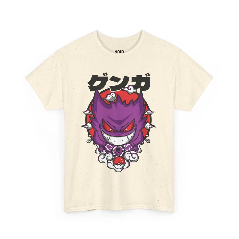 Pokémon Cursed Ghost Gengar Pure Cotton Tshirt for Men and Women Anime Style Fashion Comfortable Casual Short Sleeved Tshirt