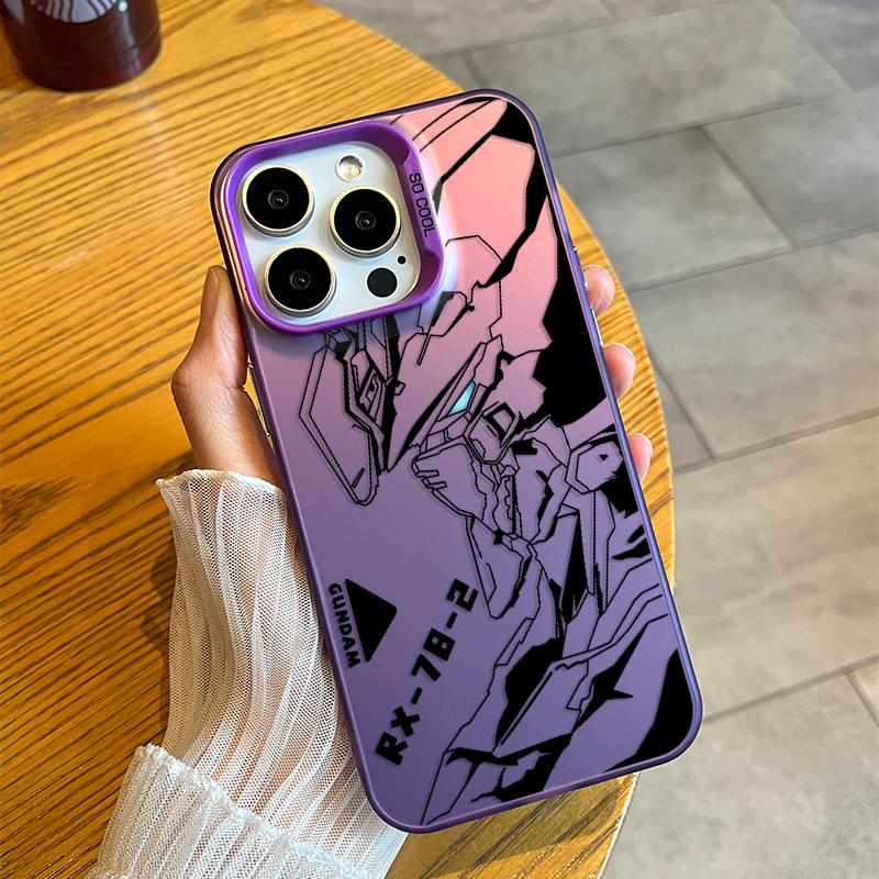 Gundam Line Draft pro IPhone1 6pro Max 15plus Barva Stříbrná 14 Pouzdro na Mobilní Telefon 13 pro Apple 12 Ochranné Pouzdro