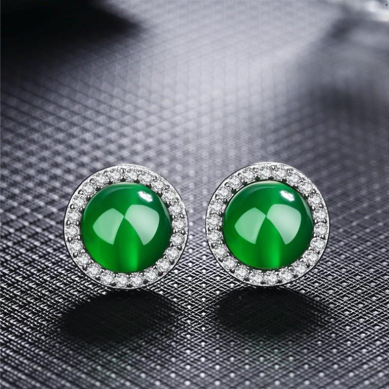 European  American Fashion Rhinestone Crystal Gemstone Stud Earrings
