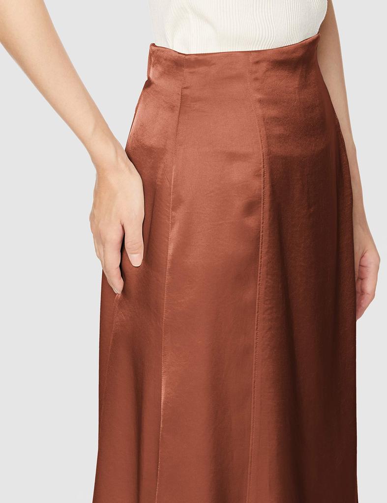 Emi Satin Size 1 To Japanese Size High-Waisted Skirt, 13WFS204035, Women's Pink, (Equivalent 9)