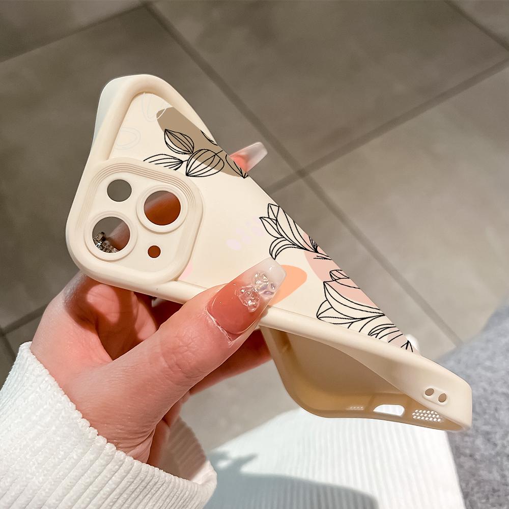 Soft Silicone Square Ladder Printing Pattern Phone Casing Full Cover Camera Shockproof Protection Rubber Case for Vivo