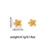 DIEYURO 316L Stainless Steel Golden Luxury Flower The Evil Eye Inlay Pearl Earrings For Women Trend New Waterproof Ear Jewelry