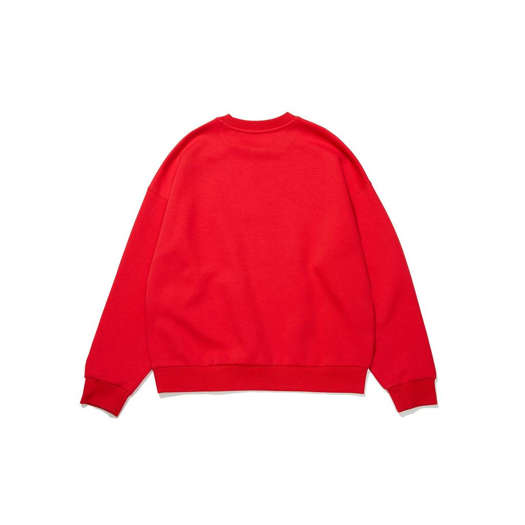 Li-Ning Trendy Sports Series Daikin Collection New Year Edition Cartoon Print Loose Crew Neck Long Sleeve Sweatshirt Women Tops AWDT074-1