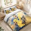 Bettwäsche-Set 1 Bettbezug 2 Kissenbezüge Cristiano Ronaldo Druck Schlafzimmer Heimdekoration