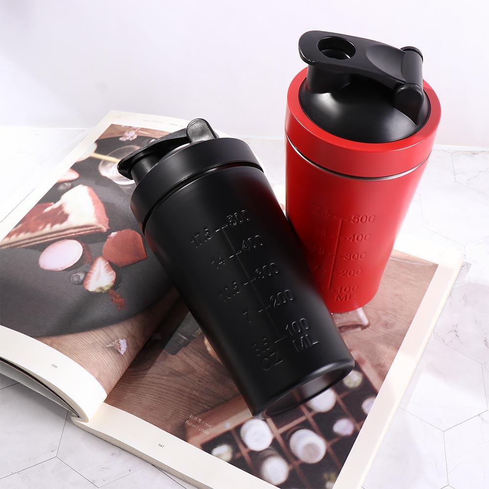 with Scale Whey Shakes Cup 304 Stainless Steel Sports Water Cup Protein Powder Bottle  Climbing