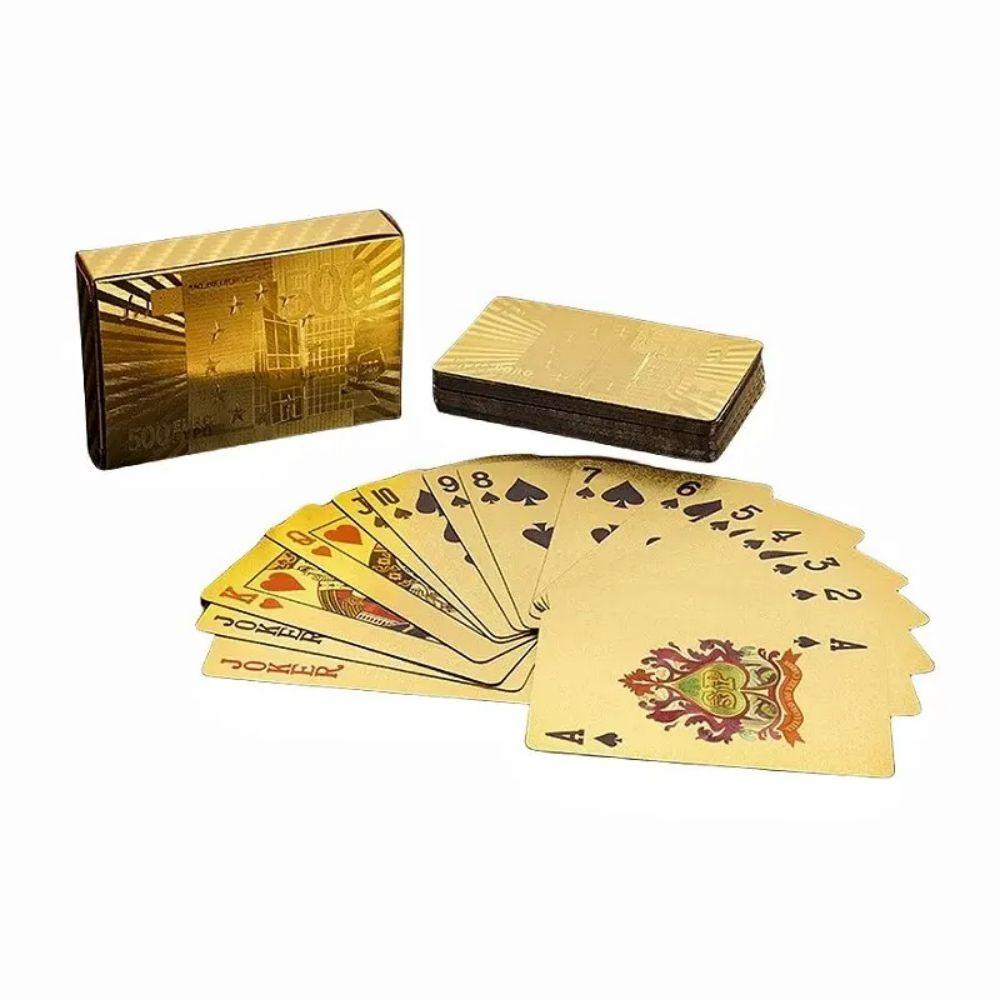 

Goudfolie Pokerkaart Europa Stijl Plastic Speelkaarten Waterdicht Kaartspel Rekwisieten Magic Tools Vakantie Verzamelobjecten Fe