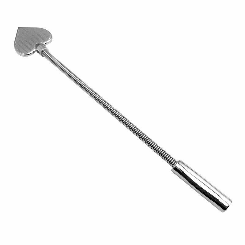Bendable Metal Heart Crop Impact Play Spanking Fetish Sex Whip Paddle Crops