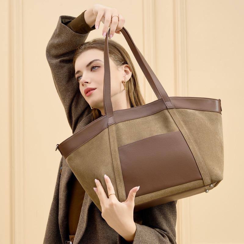 Frosted Retro Style Underarm Commuting High Sense Large Capacity Women's Large Bag Tote Bag Leather Fashion Women's Shoulder Bag