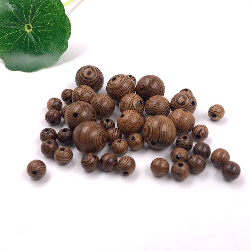 Natural Wood Chicken Wing Loose Beads for DIY Jewelry & Buddhist Accessories - Handmade Round Beads for Car Seat Cushions.