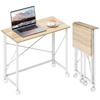 80 Cm Folding Desk On Wheels - Natural Tone