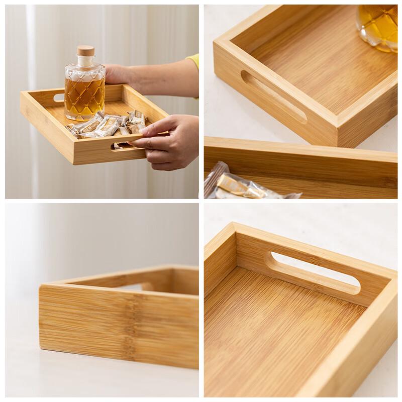 Rektangulär serveringsbricka i bambu