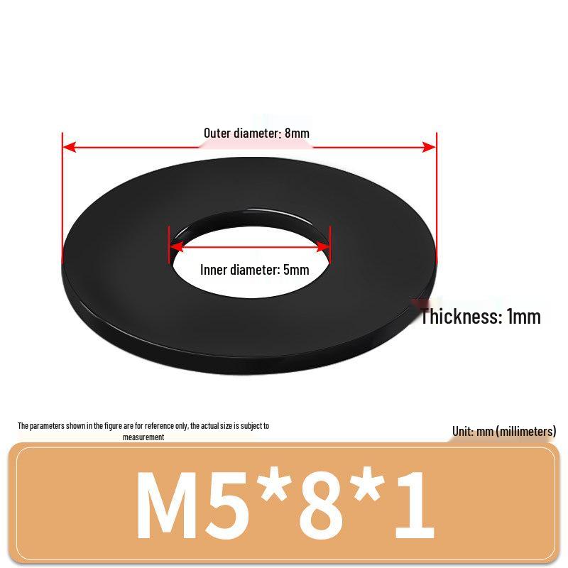 Rondella Piana Isolante in Gomma Nylon Plastica Ultra-Sottile, M3-M24