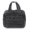 Grande Trousse de Maquillage Matelassée - Élégante, Légère, Portable, avec Compartiments et Double Ouverture pour le Voyage et les Articles de Toilette.