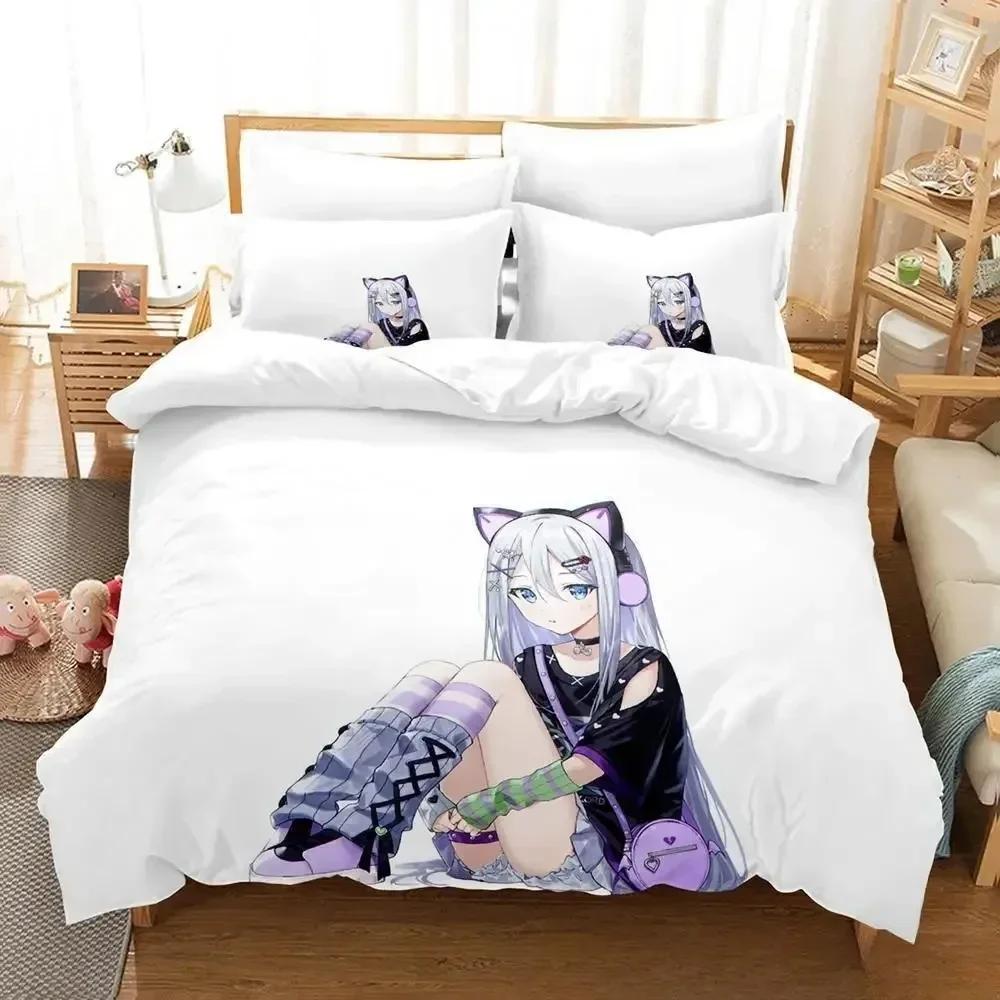 Yoisaki Kanade Cartoon Anime Comfortable Duvet Quilt Cover Pillowcase Bedding Set Children Bedroom Decoration Home Textile