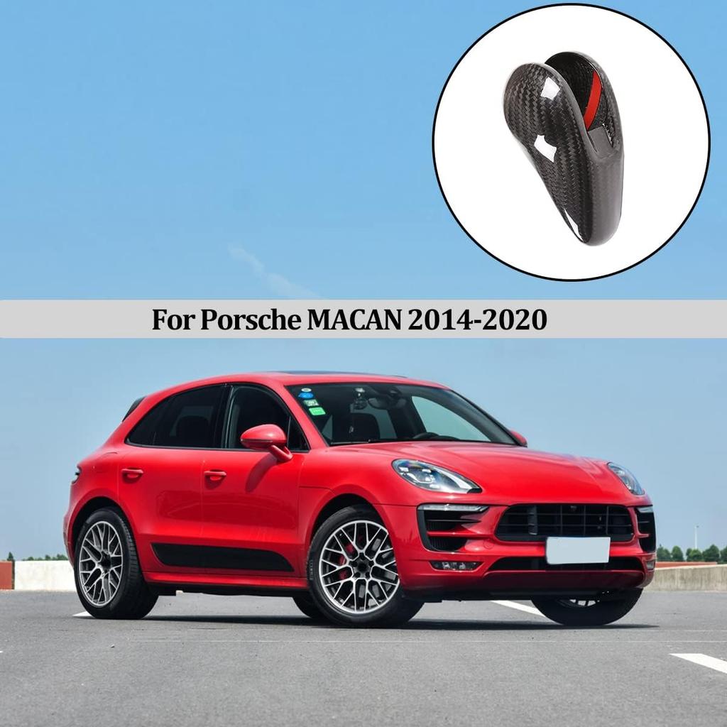 100% Real Carbon Fiber Interior Gear Shift Head Cover Knob Trim Car Accessories for Porsche Macan Panamera Cayman Boxster 911 718 2008-2020