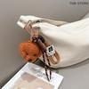 Plush Puppy Dog Keychain Braided Rope Bag Pendant Keyring Creative Pendant Simple All-matching Bag Decoration Accessorie