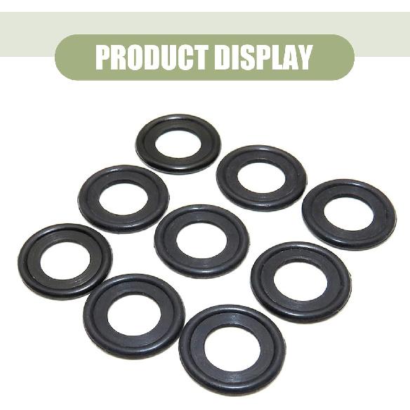 10 PCS M14 Oil Drain Plug Gasket, Rubber Car Sealing Gasket Replacement for OEM#F5TZ-6734-BA, Engine Oil Pan Crush Washers Reduced Oil Leakage,