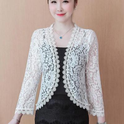 Γυναικείο Καλοκαιρινό Κούφιο Διαπνέον Κοντό Μπουφάν με Μονόχρωμο Σχέδιο, Όμορφο και Κομψό Ρούχο Αντηλιακής Προστασίας