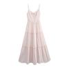 Temperament pink suspender dress women's summer new fashion small man beautiful gentle wind waist dress