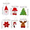 6Pcs/Set Snowman Hanging Reindeer DIY Santa Claus Felt Fabric Snowflake Cute Christmas Ornament Xmas Tree