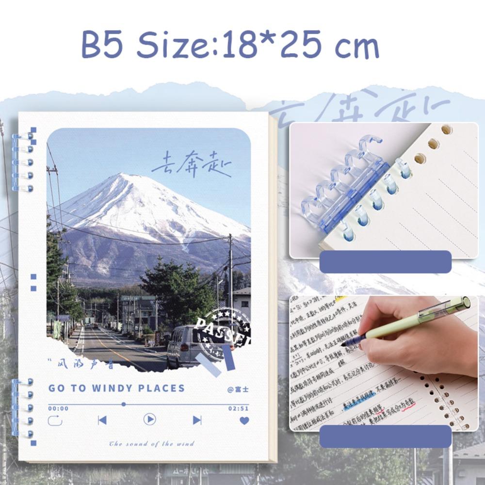 B5/A5 Horizontal Line Notebook 60 Sheets Hand Ledger Notepads New Loose-Leaf Notebook  Stationery