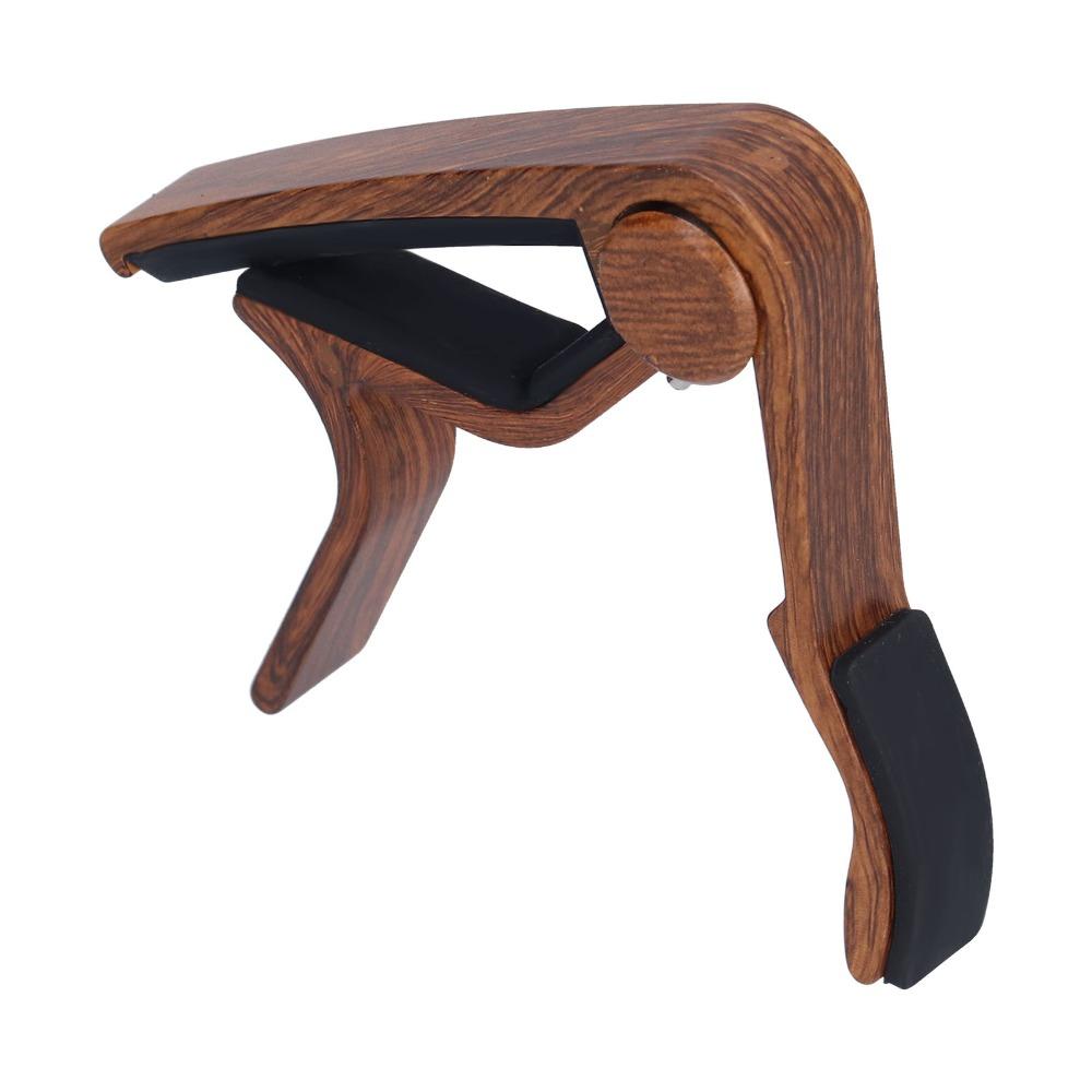 Wood Acoustic Guitar Transpose Capo Guitar Capo with Picks Combo  Stage Playing Auxiliary Tool
