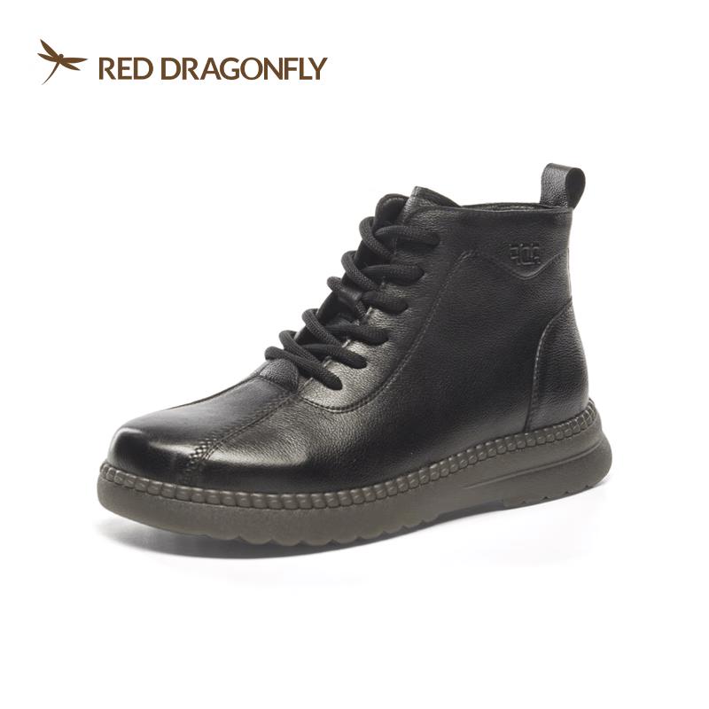 Red Dragonfly Women s Lace-Up Casual Mid-Heel Shoes 38