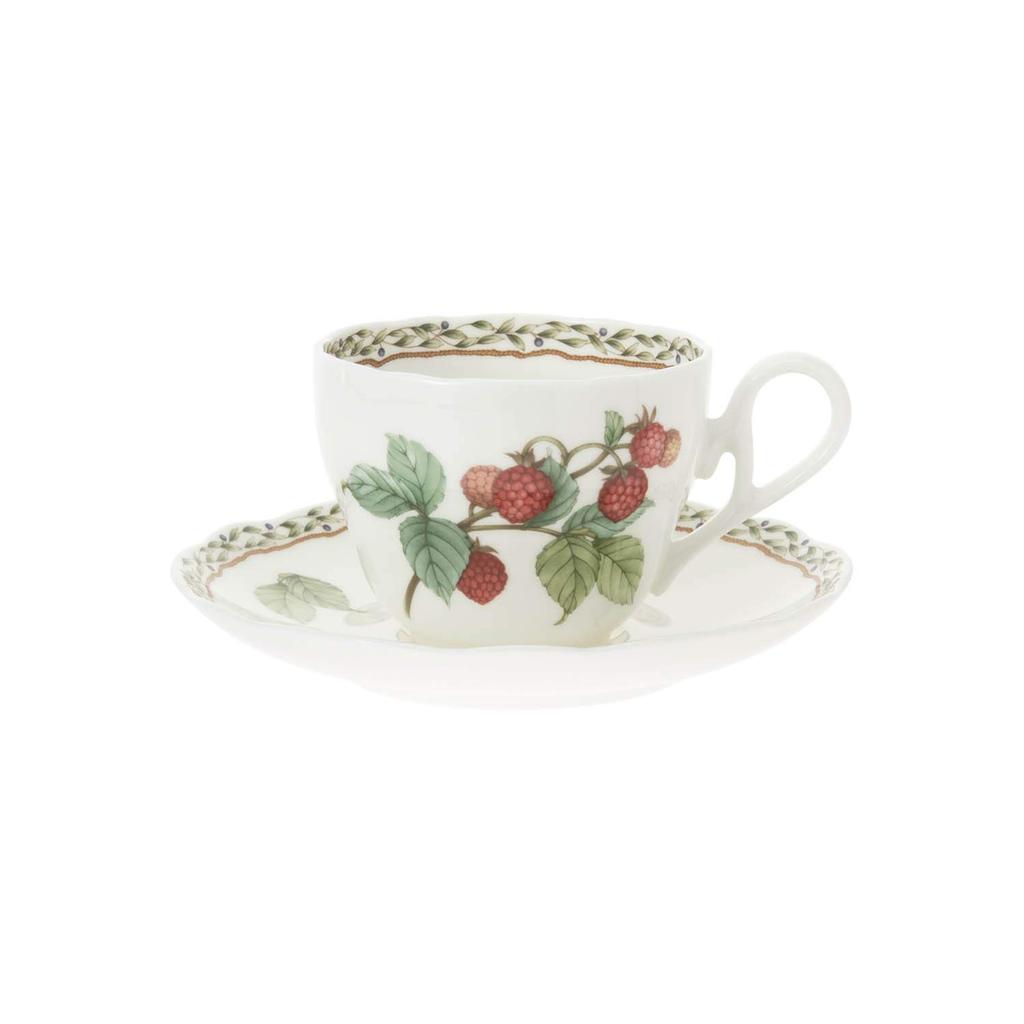 Noritake Cup & Saucer & Plate (Pair Set) (Coffee & Tea) - 22cm Plate, 250cc Cup, Orchard Garden Microwave-Safe, Bone China, TP9537/4911