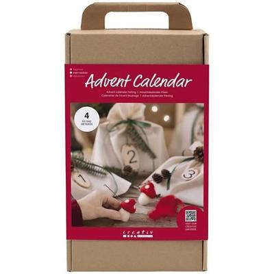 Adventní kalendář - Plsť - 4 kreativní projekty - Bílá - Smíšená