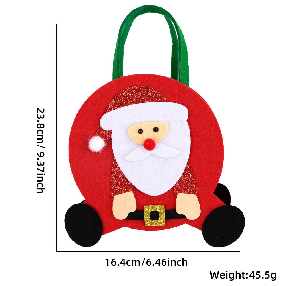 Cute Felt Christmas Tote Bag In Gingerbread Man Christmas Tree Santa Styles For Holiday Gifts