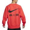 Nike Air Solid Color Crew Neck Fleece Lined Casual Loose Fit Sweatshirt Men's Light Red FB7204-696