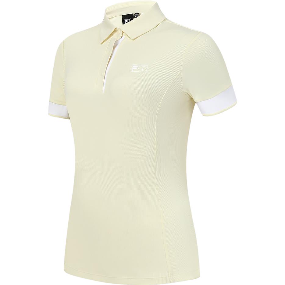 

FILA 2023 Summer New Casual Fashion Knitted Short Sleeve Polo Shirt Women tops Pear-Blossom-Yellow A11W335102F-YE M