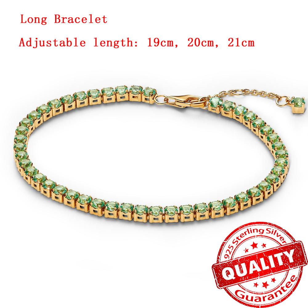 Copper Yellow & Blue Tennis Bracelet For Women Sparkling Pavé Circle Pearl Design Exquisite Gift New Arrival