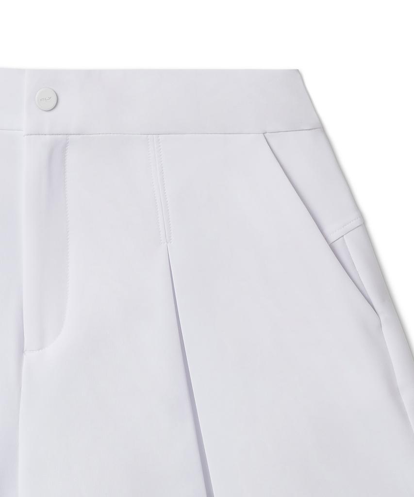 Pollolalpeulolengolpeu Four-Way Stretch Pleated Shorts - White