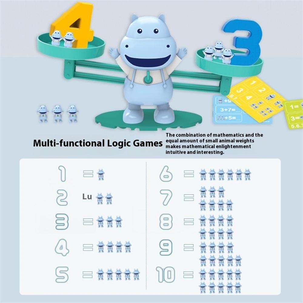 Children Balance Scale Table Game Number Math Educational Toy for Early Learning