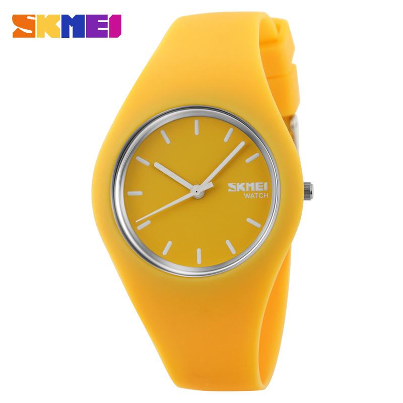 SKMEI 9068 Wristwatches For Lady Fashion Casual Watch Female Gift Women Watches Man Silicone Strap 3Bar Waterproof Clock Quartz