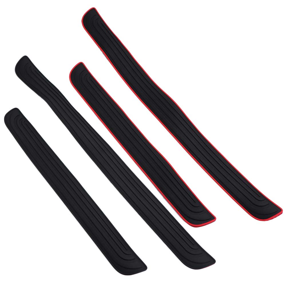 Anti-Scratch Rubber Car Door Sill Scuff Covers Anti-Scratch Car Door Sill Sticker Decor Accessory
